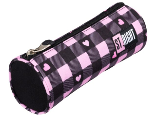 Piórnik tuba PU1 PINK CHECKERED