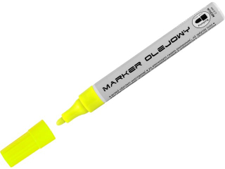 Marker olejowy TOMA Economy, fibrowa ko�c�wka 2, 5 mm, 8 kolor�w - ��ty [opakowanie=12szt]TO-420 ��ty