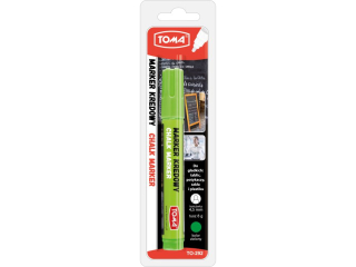 Marker kredowy TOMA 4, 45mm zielony, blister 1szt.