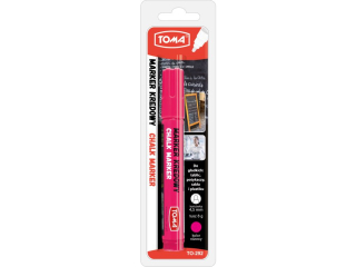 Marker kredowy TOMA 4, 45mm r�owy, blister 1szt.