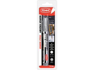 Marker kredowy TOMA 4, 45mm srebrny, blister 1szt.