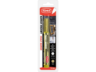 Marker kredowy TOMA 4, 45mm z�oty, blister 1szt.
