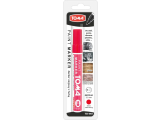 Marker olejowy TOMA czerwony, blister 1szt.