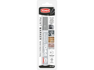 Marker olejowy TOMA srebrny, blister 1szt.