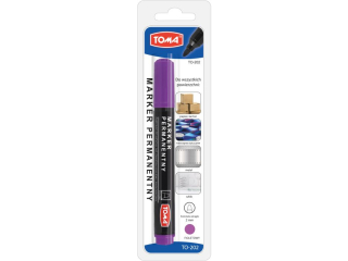 Marker permanentny TOMA fioletowy, blister 1szt.