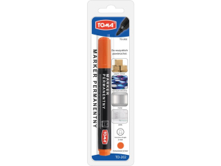 Marker permanentny TOMA pomara�czowy, blister 1szt.