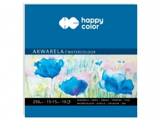 Blok akwarelowy, Art., 15x15, 10 ark, 250g, Happy Color