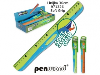 LINIJKA 30cm 971326 SOFT GRIP(sz)