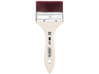 P�dzel hobby syntetyk, red wine, p�aski 85mm, Happy Color [opakowanie=12szt]