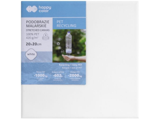 Podobrazie malarskie PET z recyclingu 20X20cm, ptno 420gsm, Happy color