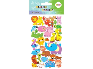 Naklejki 3D PUFFY-Animals, 10x20cm, Happy Color [opakowanie=5szt]