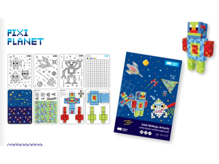 Blok Maego Artysty PIXI PLANET, 120g/m2, A4, 8 ark, Happy Color [opakowanie=5szt]