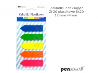 ZAKADKI INDEKSUJCE ZI-20 PLASTIKOWE 5x20 12mmx44mm