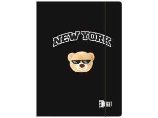 Teczka z gumk� A4 300 g/m2 NYC MOOD [opakowanie=10szt]