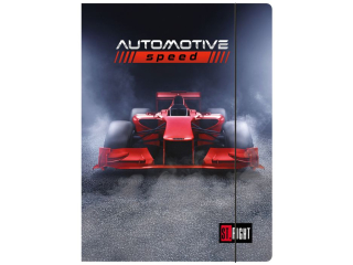 Teczka z gumk� A4 300 g/m2 RACING TEAM [opakowanie=10szt]