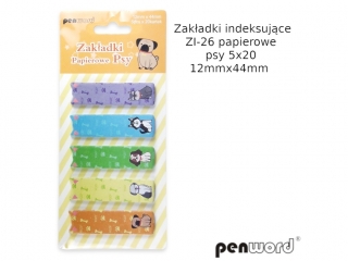 ZAKADKI INDEKSUJCE ZI-26 PAPIEROWE PSY5x20 12mmx44mm