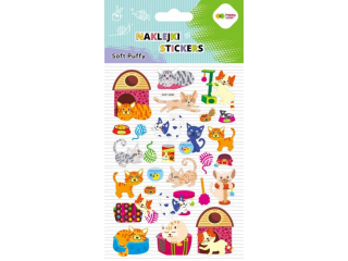 Naklejki 3D SOFT PUFFY - Cat World, 110X205 mm, Happy Color | DOSTPNE NA POCZTKU LISTOPADA [opakowanie=5szt]