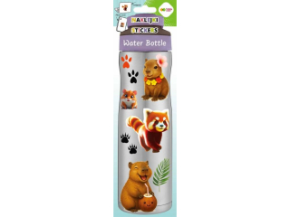 Naklejki WATER BOTTLE - Happy Kapi, Kapibara, 83x286 mm, Happy Color | DOSTPNE NA POCZTKU LISTOPADA [opakowanie=5szt]