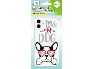 Naklejki MOBILE PHONE - Love Dog, 90x205 mm, Happy Color | DOSTPNE NA POCZTKU LISTOPADA [opakowanie=5szt]
