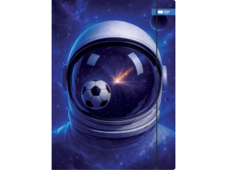 Teczka kartonowa z gumk�, Cosmo Ball, Astro, niebieska, 24x31cm, Happy Color [opakowanie=10szt]