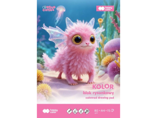 Blok rysunkowy kolor Aqua Cuties, 80 g/m2, A3, 15 ark., Happy Color DOST�PNY OD KWIETNIA 2026 [opakowanie=10szt]