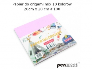 PAPIER DO ORIGAMI MIX 10 KOLORW 20x20cm80gsm a100