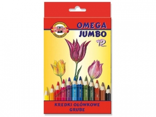 Kredki KOH-I-NOOR Omega Jumbo 12 kolorw