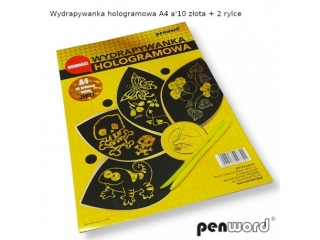 WYDRAPYWANKA HOLOGRAMOWA A4 a10  ZOTA  + 2 rylce