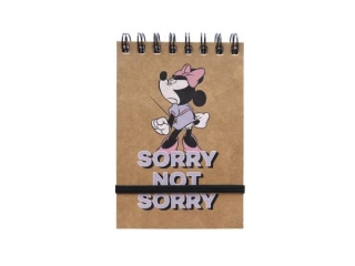 KOONOTES A6/96k. Kratka ZAMYKANY NA GUMK / MINNIE MOUSE KRAFT LINER