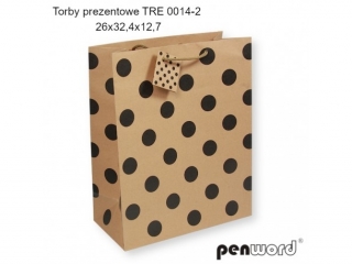 TORBY PREZENTOWE TRE 0014-2 26x32.4x12.7 cm [opakowanie=12szt]