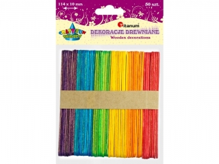 DEKORACJE DREWNIANE PATYKI KOLOR SZER. 10 MM X D.114 MM