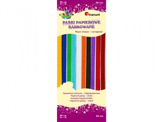PASKI KARBOWANE PAPIEROWE 30 CM, 10 KOL.X6 SZTUK:ӣTY, BORDO, CZERW., FIOLET., CZAR., POMAR., BIAY, BK., ZIEL., GRANAT.