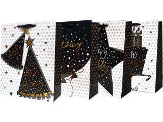 TOREBKA PASKA DUA BIAO-CZARNA 30X42X12cm