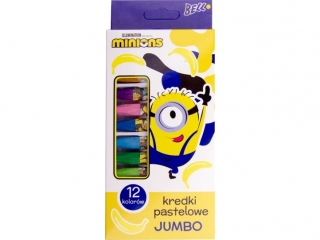 KREDKI PASTELOWE JUMBO 12kol. / MINIONKI