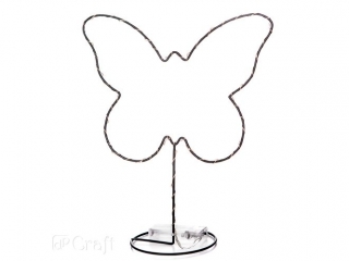 METALOWA DEKORACJA - MOTYL LED, 26x32 CM