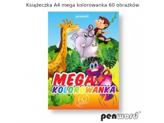 Kolorowanka PENWORD Mega kolorowanka A4 60 obrazkw