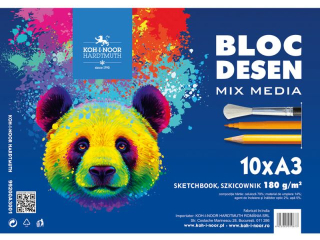 KIN SZKICOWNIK MIX MEDIA A3 10 ARK. 180 NIEDWIED - SERIA NIEBIESKA