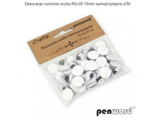 DEKORACJE RUCHOME OCZKA RS-05 15mm SAMOPRZYLEPNE a50