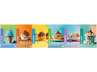 BE MORE ZESZYT A4 YUMMY LINIA 72 STRONY 100 G. [opakowanie=10szt]