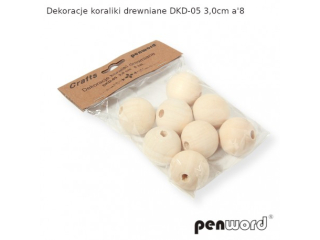 DEKORACJE KORALIKI DREWNIANE DKD-05 3, 0cm a8