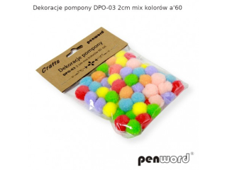 DEKORACJE POMPONY DPO-03 2cm MIX KOLORWa60