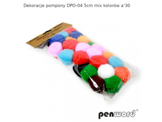 DEKORACJE POMPONY DPO-04 5cm MIX KOLORWa30