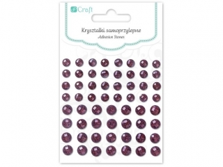 KRYSZTAKI SAMOPRZYLEPNE Z BROKATEM 8x10 MM, 60 SZT. SILVER