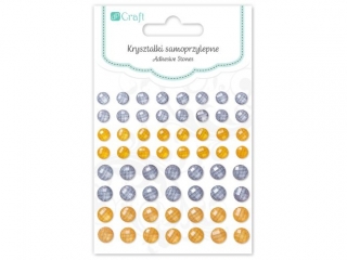 Krysztaki samoprzylepne DPCRAFT 8x10mm 60szt. Goldxsilver