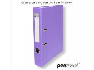 SEGREGATOR Z OKUCIEM A4 5 cm FIOLETOWY