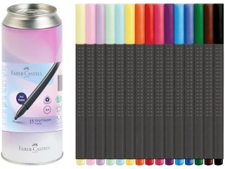 CIENKOPIS GRIP 15 KOL. METALOWE OPAKOWANIE PREZENTOWE FABER-CASTELL