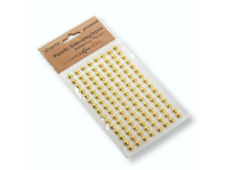 PEREŁKI SAMOPRZYLEPNE PRS-08 8mm ZŁOTY CHROM