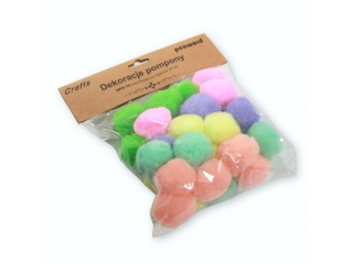 DEKORACJE POMPONY DPO-19 5cm PASTEL MIX KOLORW a30