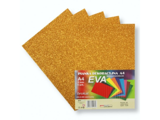 PIANKA EVA BROKAT A4 CIEMNOŻÓŁTA BGLE-008 BIODEGRADOWALNA a5