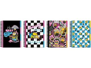 KO�OZESZYT B5/96k. Kratka z mikroperforacj� oraz kieszonk� na notatki / MINIONKI